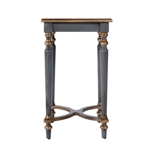 Butler Specialty Company - Tyler 18 in. W Rectangular Wood Side Table w 4-Way Match Veneer Inlay, Pastel Blue - 2116483 View 2