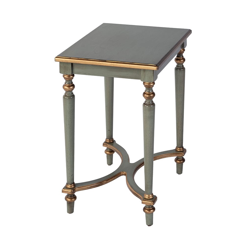 Butler Specialty Company - Tyler 18 in. W Rectangular Wood Side Table w 4-Way Match Veneer Inlay, Pastel Green - 2116482 View 1