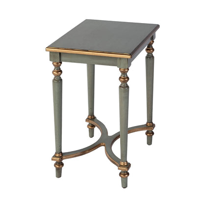 Butler Specialty Company - Tyler 18 in. W Rectangular Wood Side Table w 4-Way Match Veneer Inlay, Pastel Green - 2116482 View 1