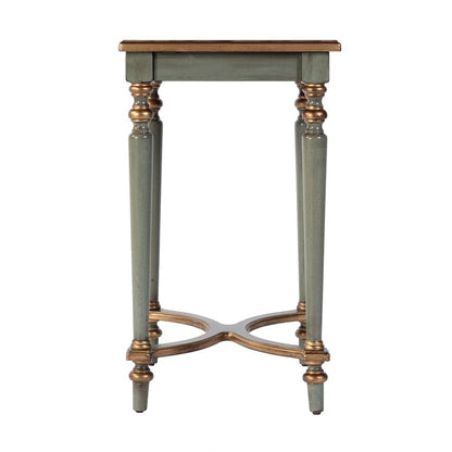 Butler Specialty Company - Tyler 18 in. W Rectangular Wood Side Table w 4-Way Match Veneer Inlay, Pastel Green - 2116482 View 2