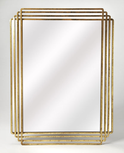Butler Specialty Company - Uptown 44 in. H x 33 in. W Rectangular Metal Wall Mirror, Gold - 4436226