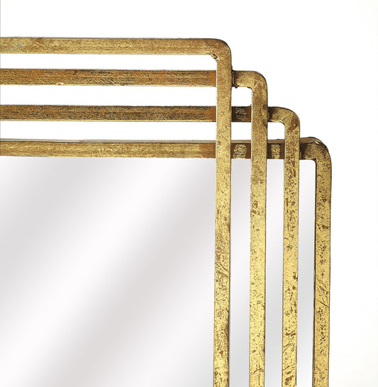 Butler Specialty Company - Uptown 44 in. H x 33 in. W Rectangular Metal Wall Mirror, Gold - 4436226