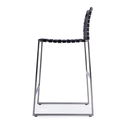 Butler Specialty Company - Urban Woven Leather 25" Counter Stool, Black - 5446034