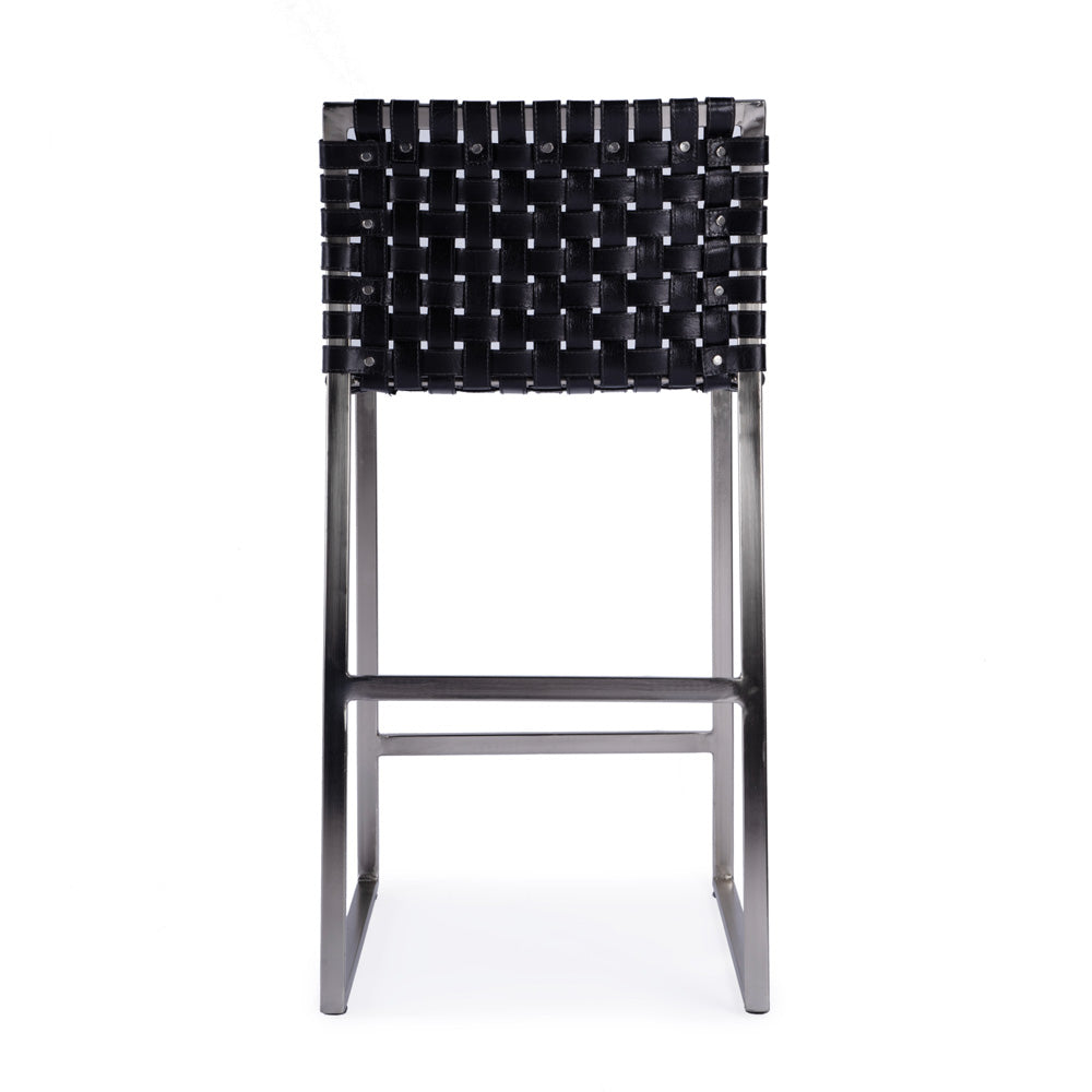 Butler Specialty Company - Urban Woven Leather 25" Counter Stool, Black - 5446034