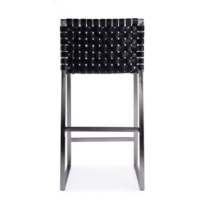Butler Specialty Company - Urban Woven Leather 25" Counter Stool, Black - 5446034