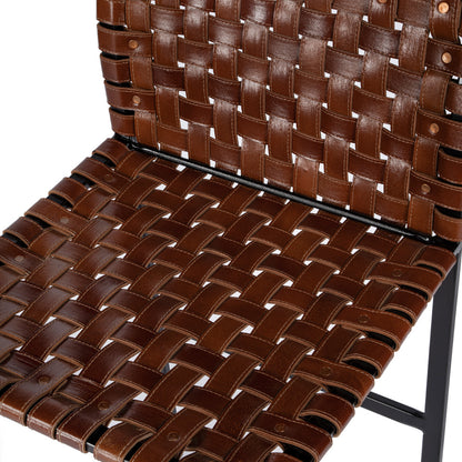 Butler Specialty Company - Urban Woven Leather 25" Counter Stool, Medium Brown - 5446344