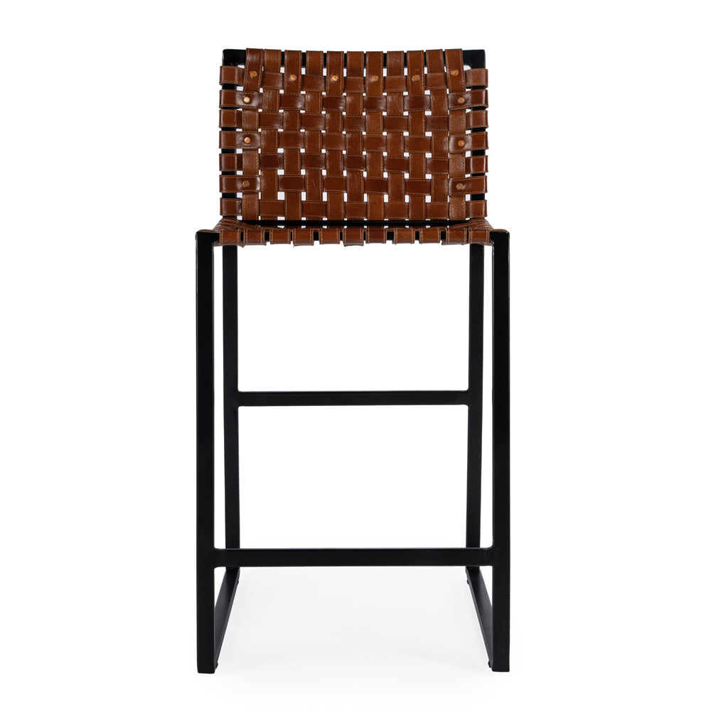 Butler Specialty Company - Urban Woven Leather 25" Counter Stool, Medium Brown - 5446344