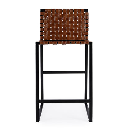 Butler Specialty Company - Urban Woven Leather 25" Counter Stool, Medium Brown - 5446344