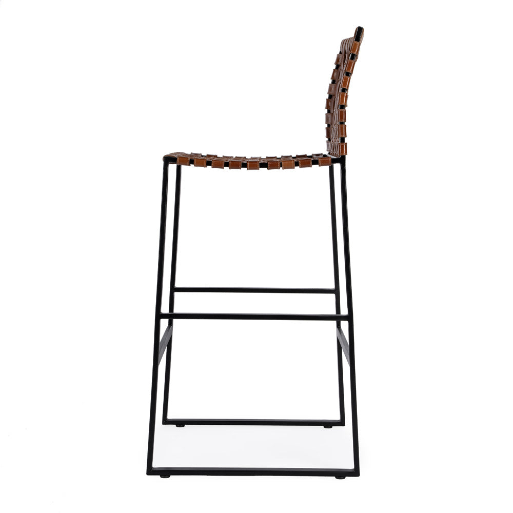 Butler Specialty Company - Urban Woven Leather 30" Barstool, Medium Brown - 5445344