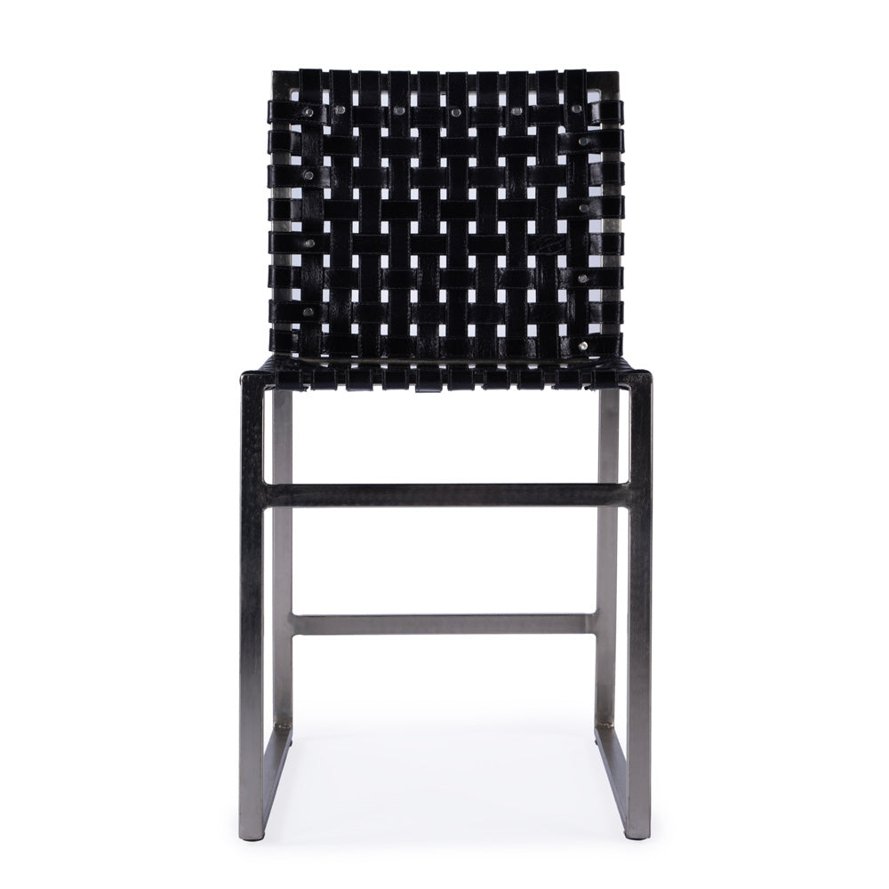 Butler Specialty Company - Urban Woven Leather Side Chair, Black - 5447034