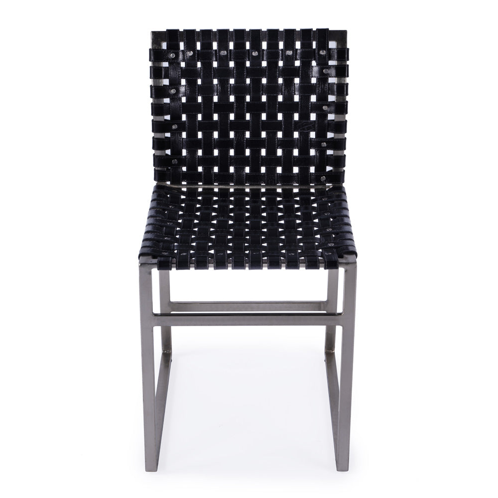 Butler Specialty Company - Urban Woven Leather Side Chair, Black - 5447034