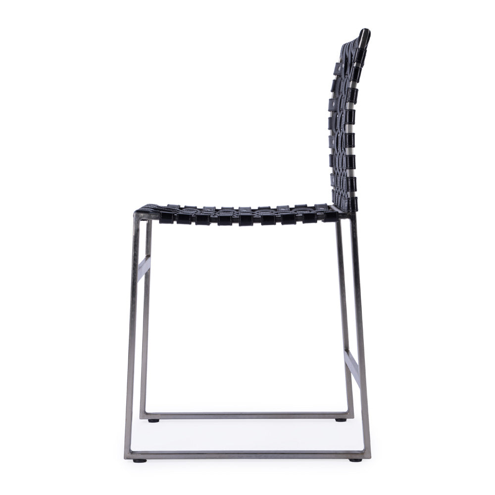 Butler Specialty Company - Urban Woven Leather Side Chair, Black - 5447034