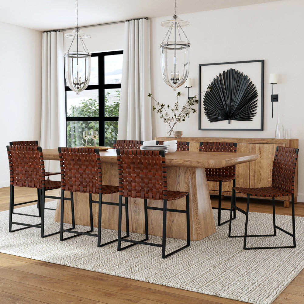 Butler Specialty Company - Urban Woven Leather Side Chair, Medium Brown - 5447344