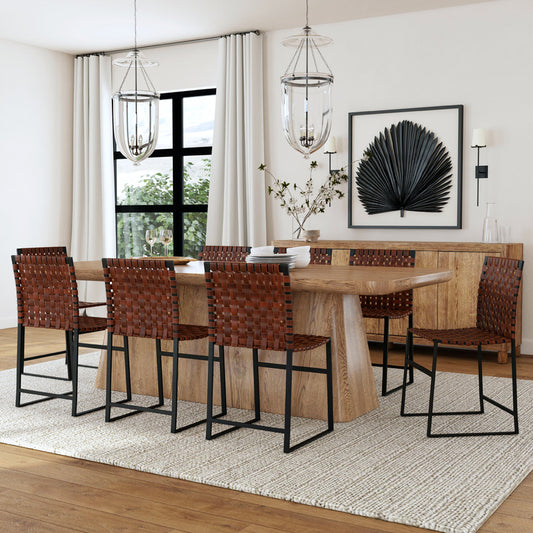 Butler Specialty Company - Urban Woven Leather Side Chair, Medium Brown - 5447344