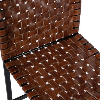 Butler Specialty Company - Urban Woven Leather Side Chair, Medium Brown - 5447344