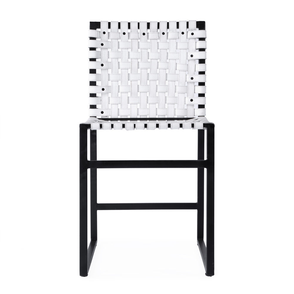 Butler Specialty Company - Urban Woven Leather Side Chair, White - 5447411_CLOSEOUT