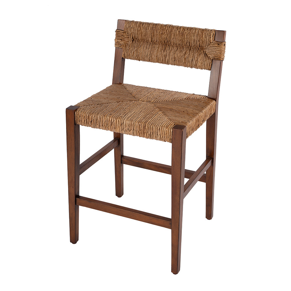 Butler Specialty Company - Valencia 25 in. Seat Height Woven Counter Stool w Back, Dark Brown - 5779476 View 1