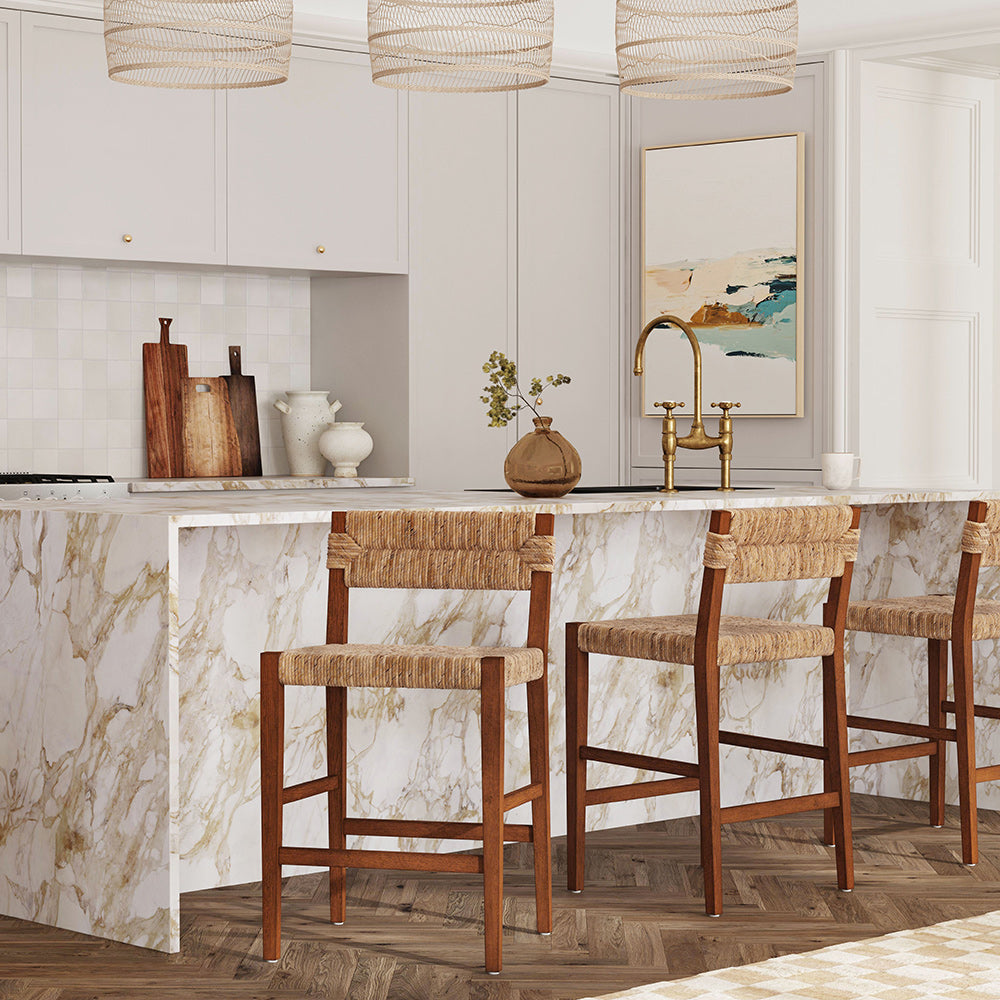 Butler Specialty Company - Valencia 25 in. Seat Height Woven Counter Stool w Back, Dark Brown - 5779476 View 5