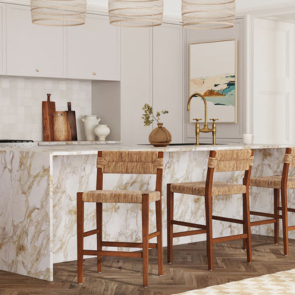 Butler Specialty Company - Valencia 25 in. Seat Height Woven Counter Stool w Back, Dark Brown - 5779476 View 5