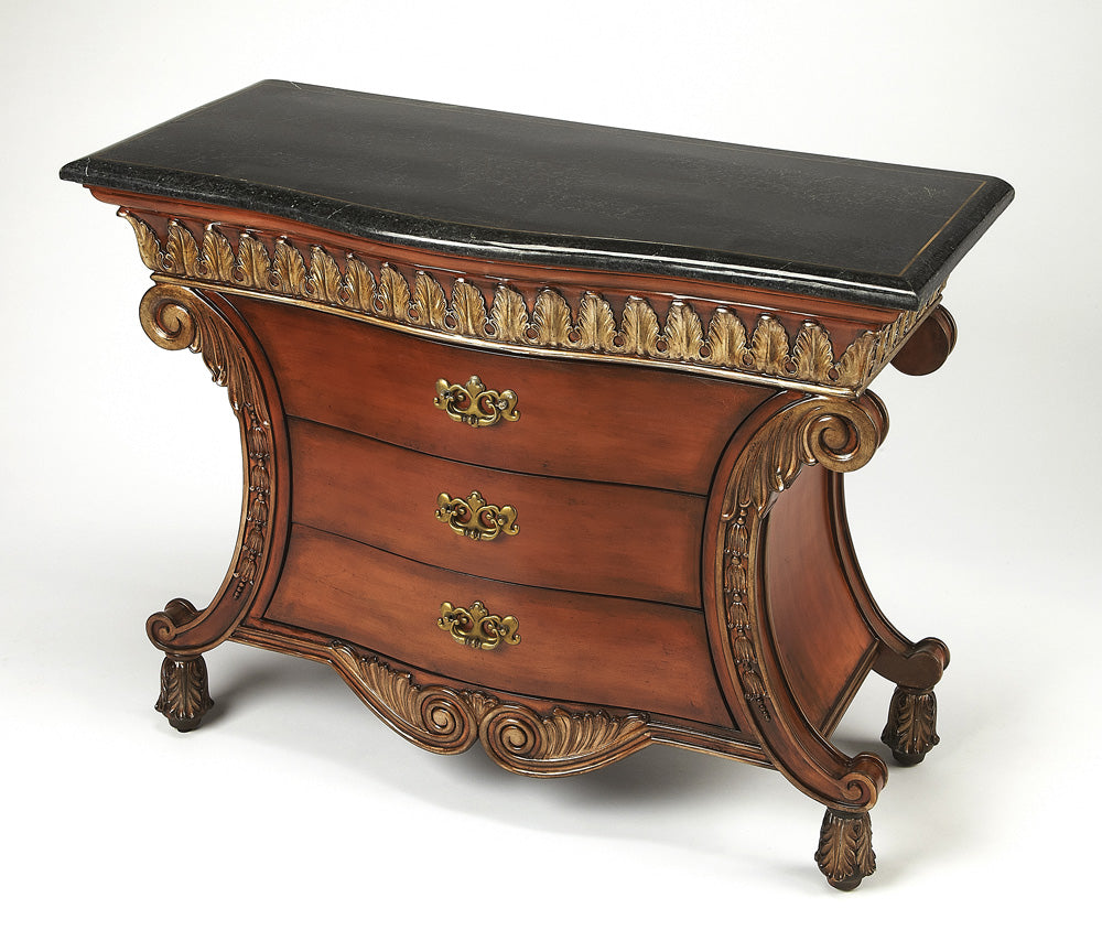 Butler Specialty Company - Connoisseur's - Valenti 48 in. W Rectangular Fossil Stone 3 Drawer Chest, Multi-Color - 759090