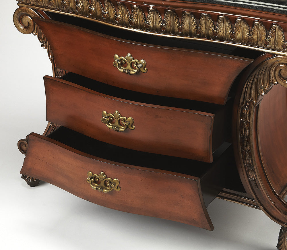 Butler Specialty Company - Connoisseur's - Valenti 48 in. W Rectangular Fossil Stone 3 Drawer Chest, Multi-Color - 759090