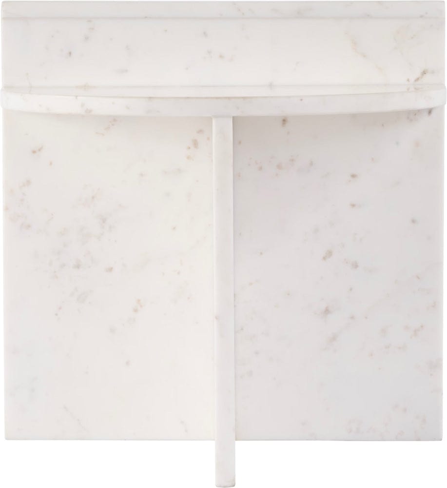 Butler Specialty Company Vienna 19.5 in. W Round 100% Marble Accent Table  - White - 5864455 view 6