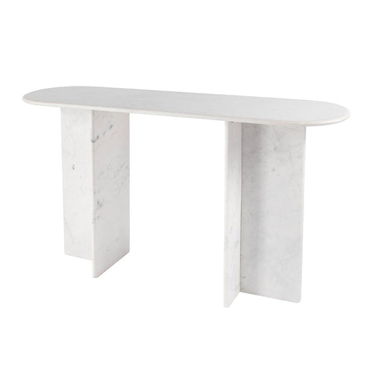 Butler Specialty Company - Vienna 54 in. W Rectangular 100% Marble Console/Sofa Table, White - 5867455 View 1