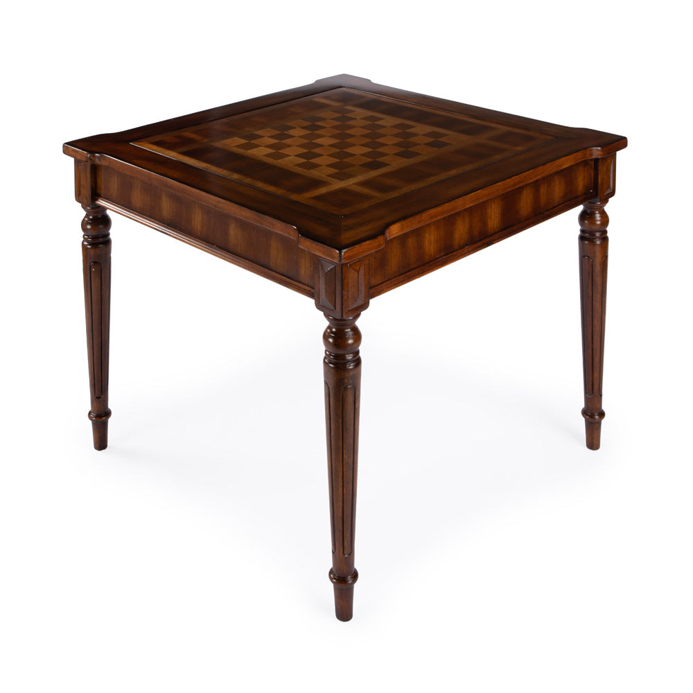 Butler Specialty Company - Vincent 36 in. W Square Wood Multi-Game Card Table, Medium Brown - 837011