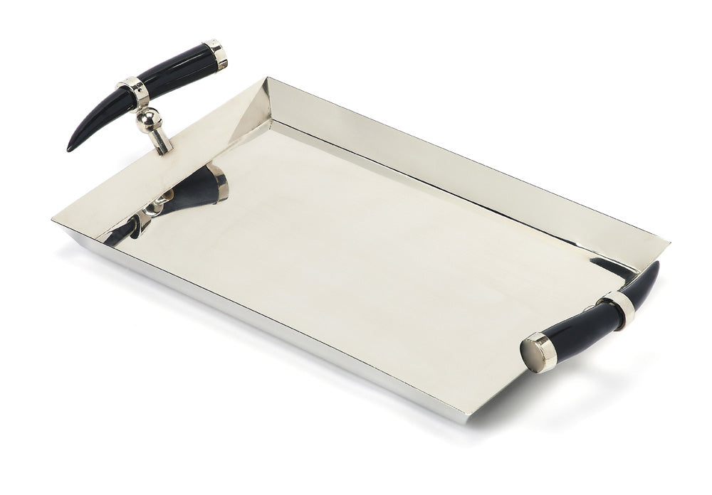 Butler Specialty Company - Hors D'oeuvres - Vito Stainless Steel Rectangular Serving Tray, Silver - 3826016