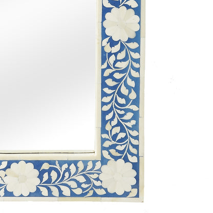 Butler Specialty Company - Vivienne 16 in. W Rectangular Bone Inlay Wall Mirrored, Blue - 1855070