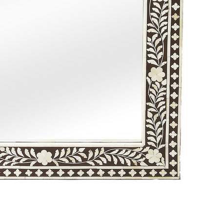 Butler Specialty Company - Vivienne 27.75 in. W Rectangular Bone Inlay Wall Mirrored, Dark Brown - 1856070