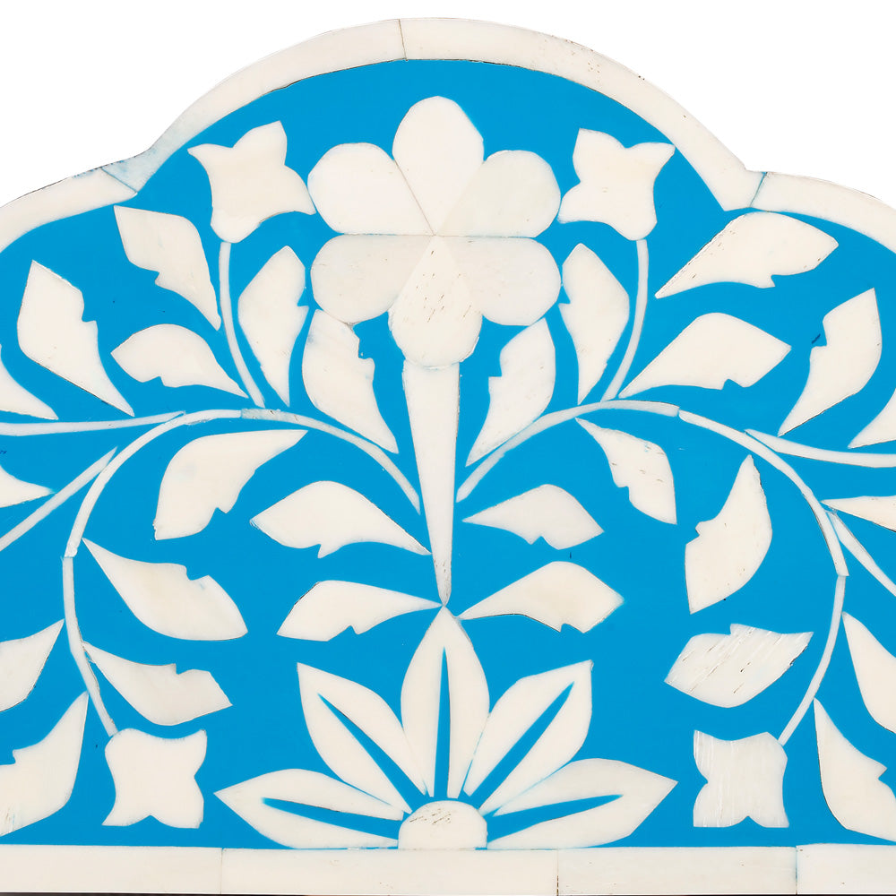 Butler Specialty Company - Vivienne 28 in. H x 20 in. W Rectangular Bone Inlay & Wood Wall Mirror, Bright Blue - 3451319