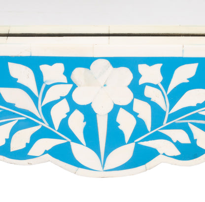 Butler Specialty Company - Vivienne 28 in. H x 20 in. W Rectangular Bone Inlay & Wood Wall Mirror, Bright Blue - 3451319