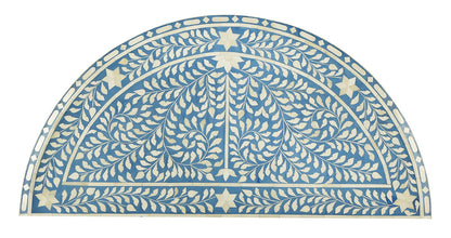 Butler Specialty Company - Vivienne Bone Inlay Demilune Console Table, Sky Blue - 3881319