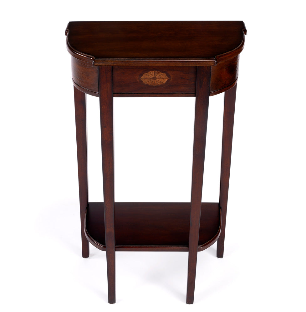Butler Specialty Company - Wendell 18 in. W Demilune Wood Console Table, Dark Brown - 3009024
