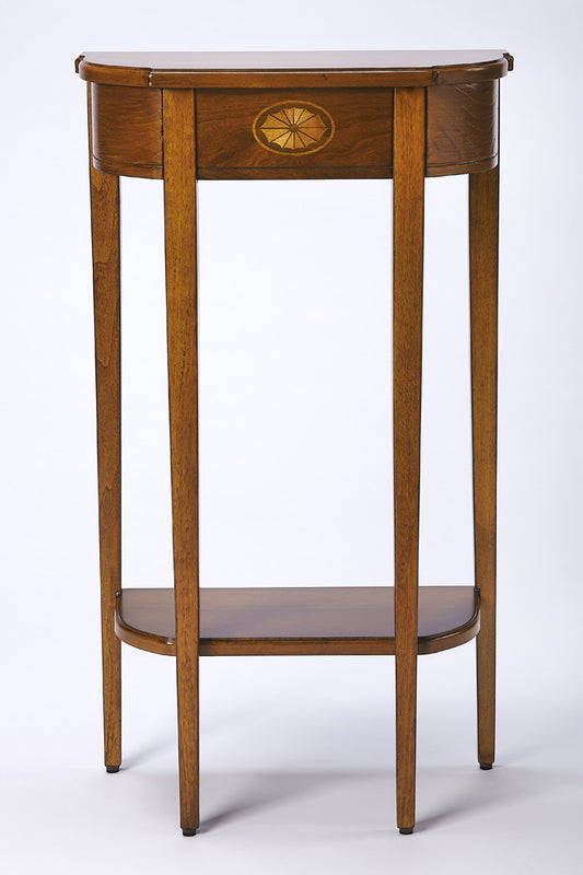 Butler Specialty Company - Wendell 18 in. W Demilune Wood Console Table, Medium Brown - 3009101