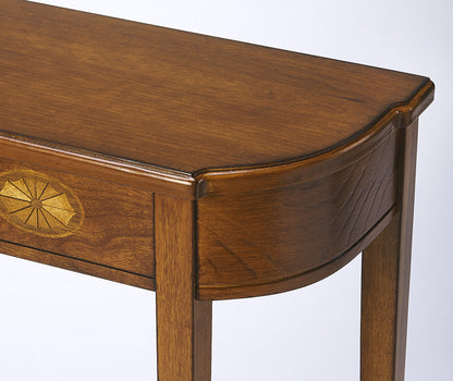 Butler Specialty Company - Wendell 18 in. W Demilune Wood Console Table, Medium Brown - 3009101