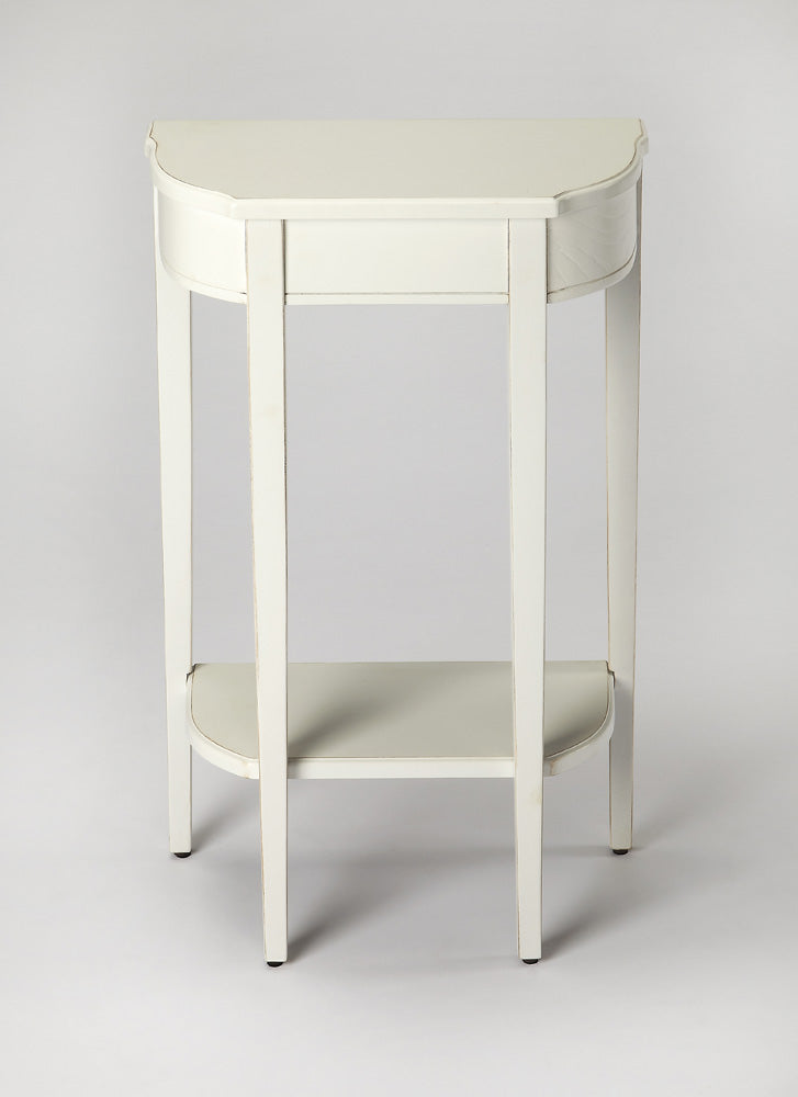 Butler Specialty Company - Wendell 18 in. W Demilune Wood Console Table, White - 3009222