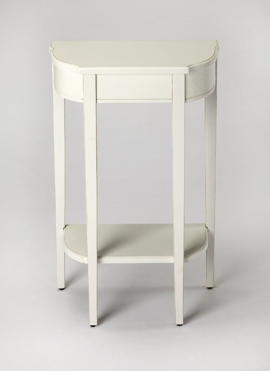 Butler Specialty Company - Wendell 18 in. W Demilune Wood Console Table, White - 3009222