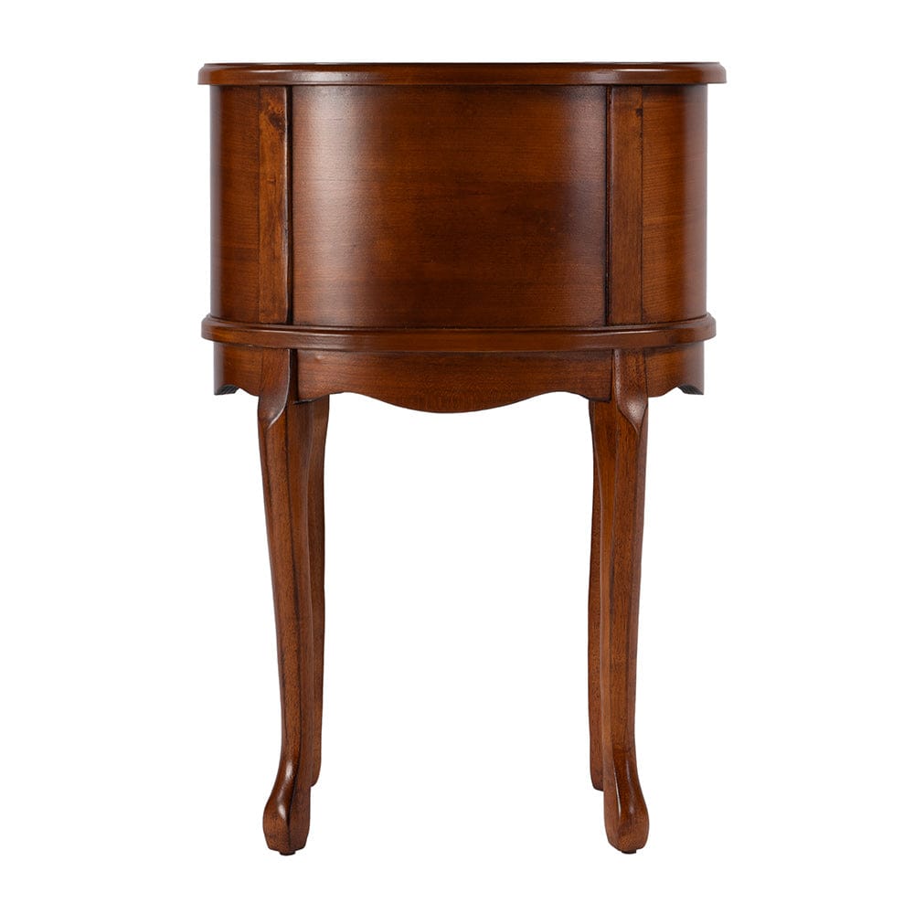 Butler Specialty Company - Whitley 18 in. W Oval Wood Traditional 2 Drawer Side Table, Medium Brown - 1589101 View 4