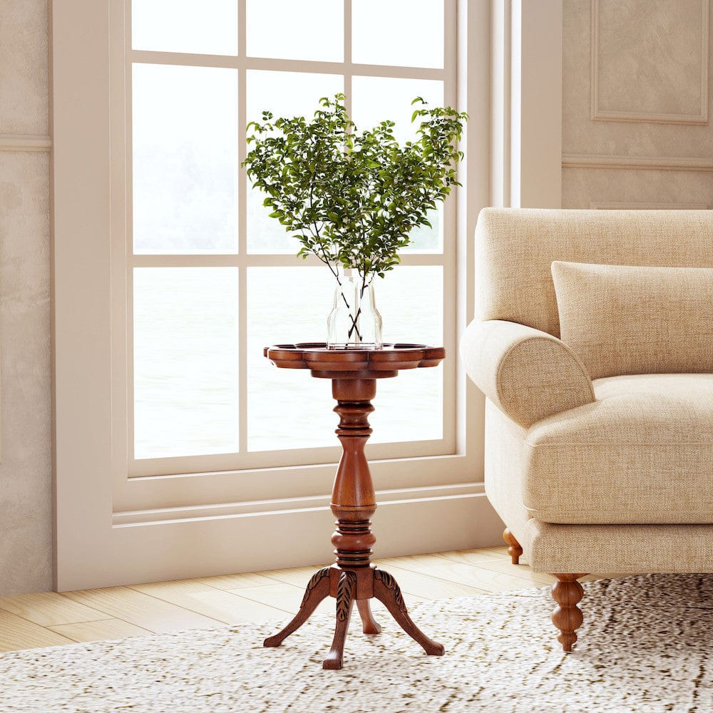 Butler Specialty Company - Whitman 12 in. W Round Wood Scalloped Edge Scatter Table, Medium Brown - 923101 view 5