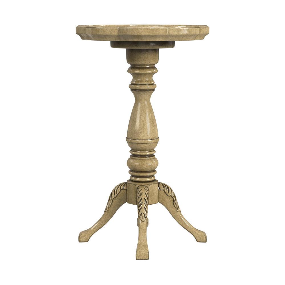 Butler Specialty Company - Whitman 12 in. W Round Wood Scalloped Edge Scatter Table, Beige - 923424