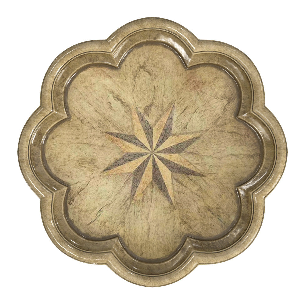 Butler Specialty Company - Whitman 12 in. W Round Wood Scalloped Edge Scatter Table, Beige - 923424