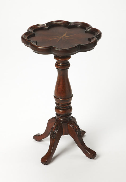 Butler Specialty Company - Whitman 12 in. W Round Wood Scalloped Edge Scatter Table, Dark Brown - 923024
