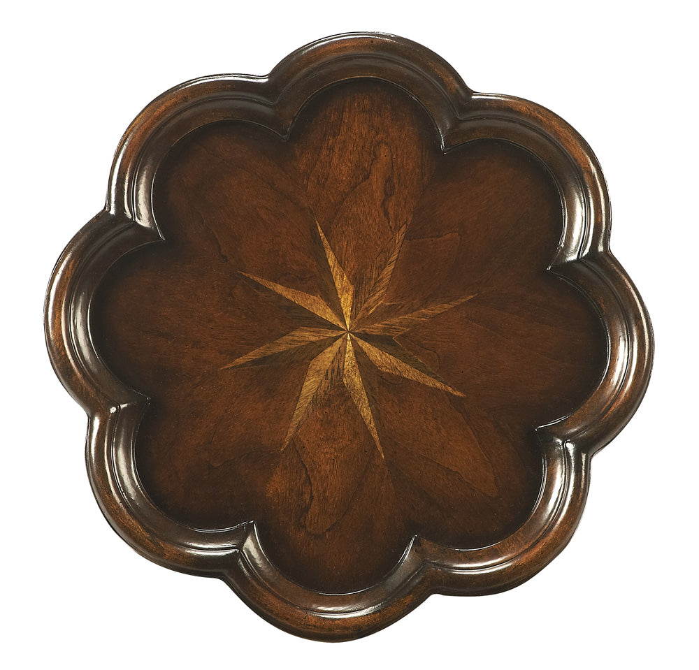 Butler Specialty Company - Whitman 12 in. W Round Wood Scalloped Edge Scatter Table, Dark Brown - 923024