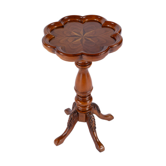 Butler Specialty Company - Whitman 12 in. W Round Wood Scalloped Edge Scatter Table, Medium Brown - 923101