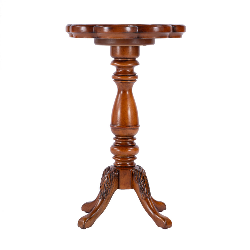 Butler Specialty Company - Whitman 12 in. W Round Wood Scalloped Edge Scatter Table, Medium Brown - 923101