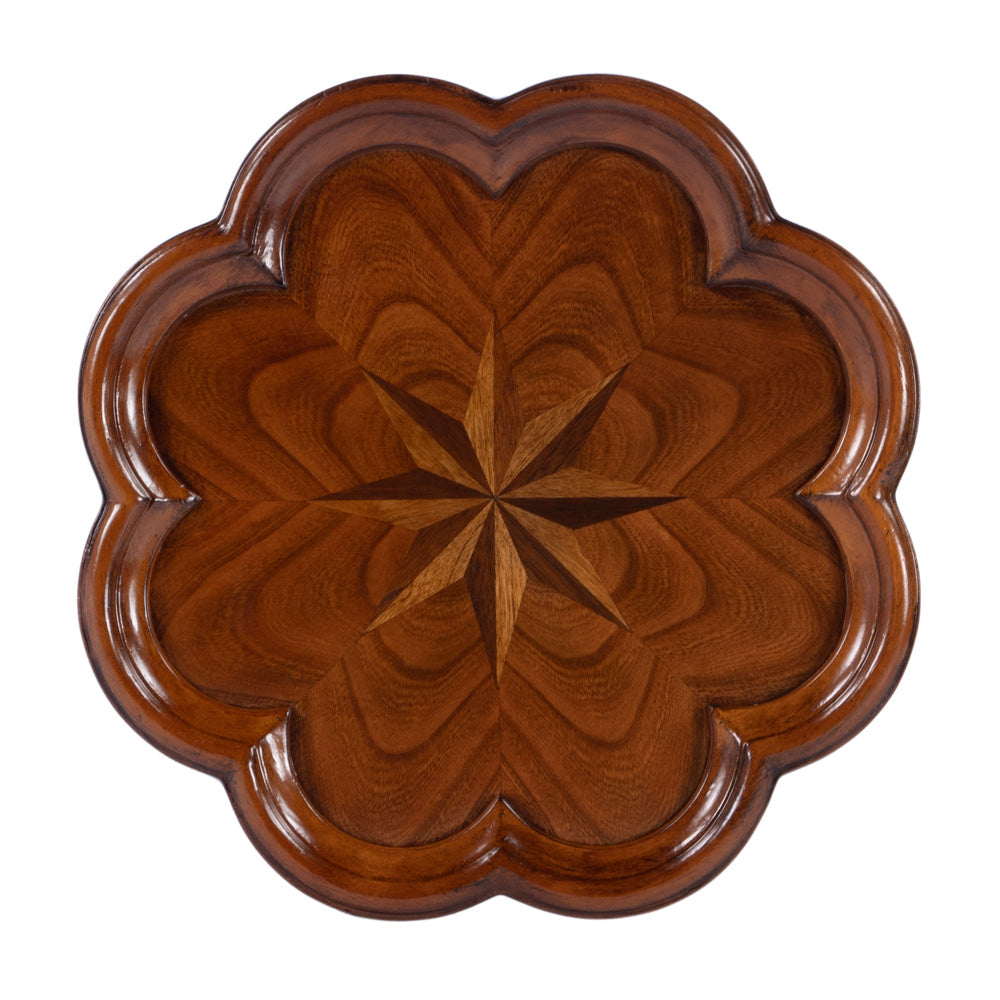 Butler Specialty Company - Whitman 12 in. W Round Wood Scalloped Edge Scatter Table, Medium Brown - 923101