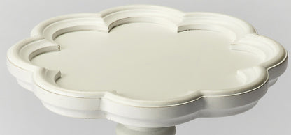 Butler Specialty Company - Whitman 12 in. W Round Wood Scalloped Edge Scatter Table, White - 923222