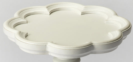 Butler Specialty Company - Whitman 12 in. W Round Wood Scalloped Edge Scatter Table, White - 923222